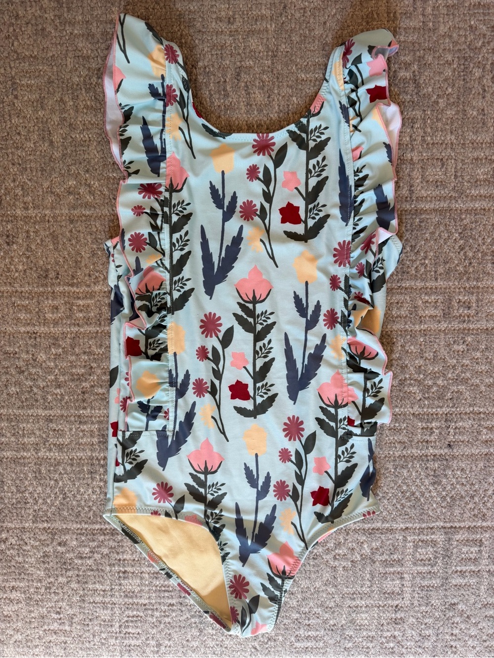 VGUC Pink Chicken girls swimsuit size 14